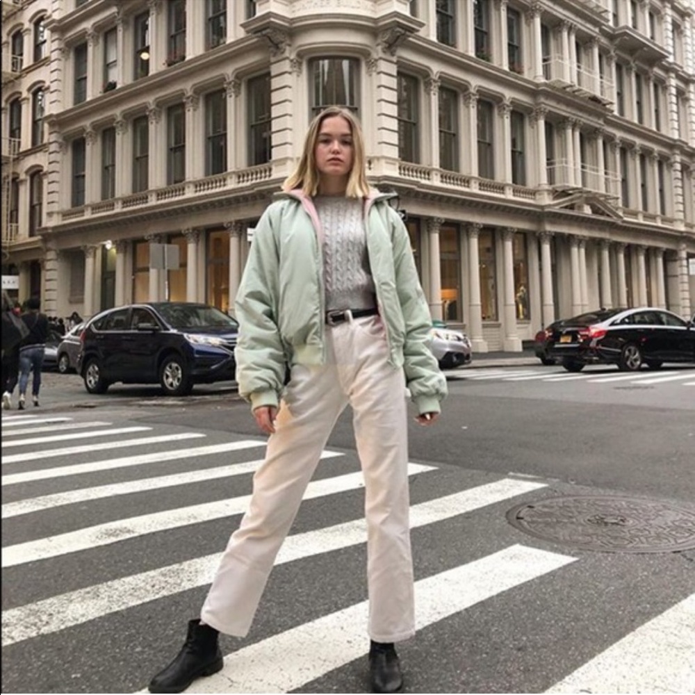 Brandy Melville Bennett Corduroy Pants - White